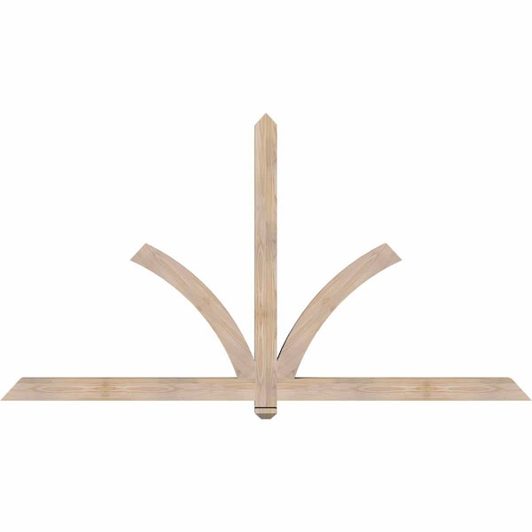 Ekena Millwork Redmond Smooth Timber Gable Bracket, Douglas Fir, 84"W x 45"H x 3 1/2"D x 3 1/2"F, 13/12 Pitch GBW084X45X0404RED00SDF - main